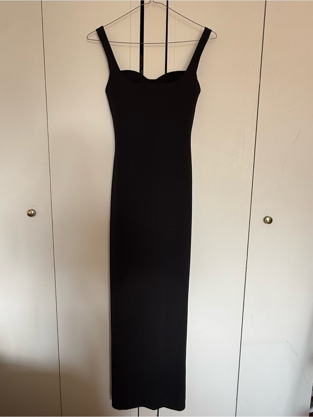 Alice + Olivia [True Sample] Black Corset Maxi Dress